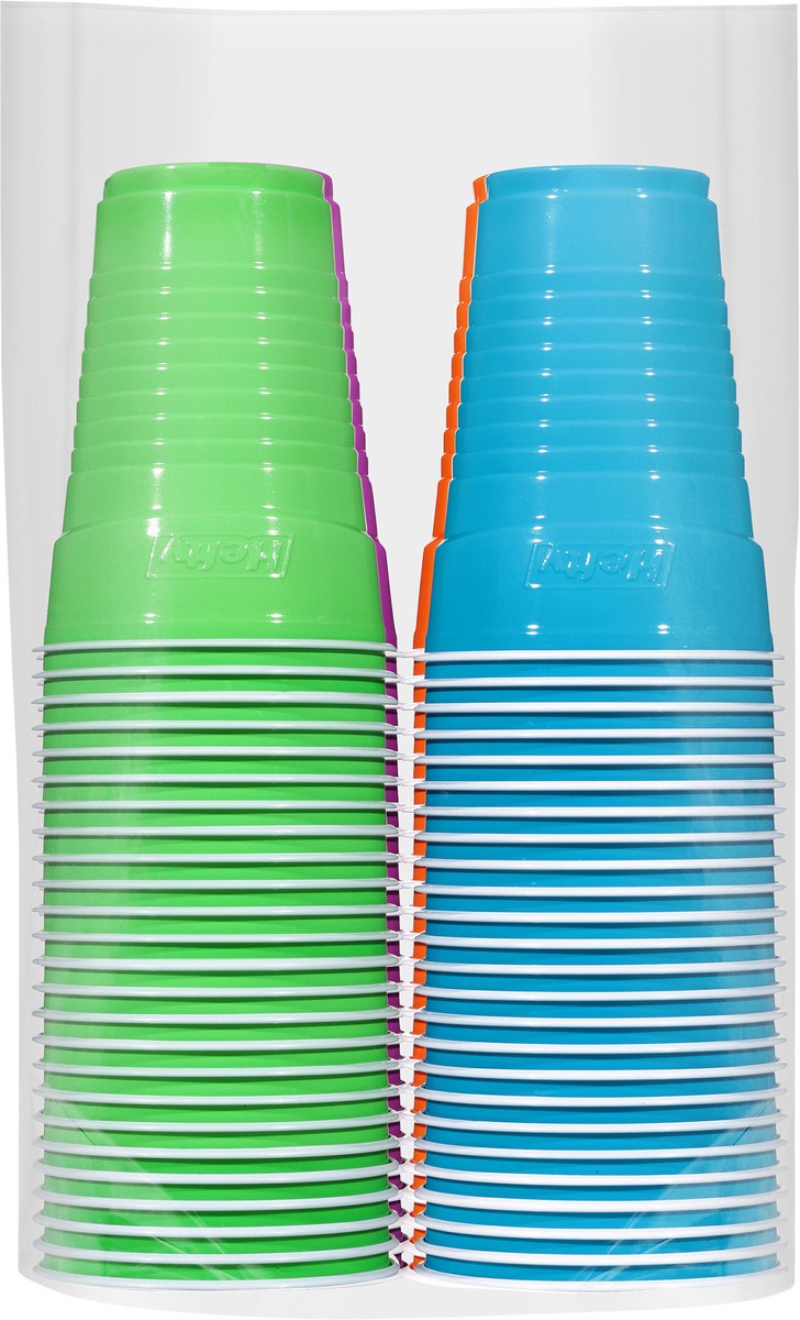 slide 8 of 10, Hefty Party On Disposable Plastic Cups, Assorted Colors, 16 Ounce, 100 Count, 1.98 lb