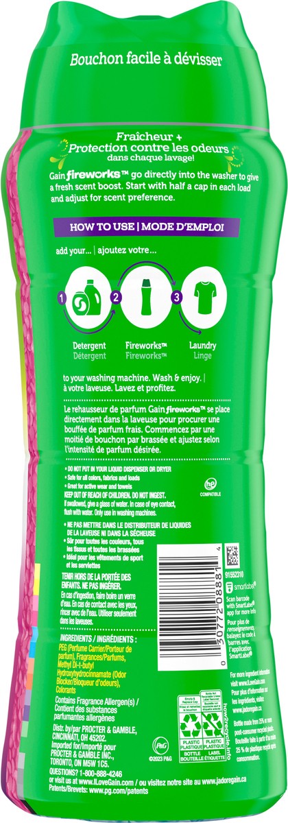 slide 5 of 7, Gain In-Wash Laundry Scent Booster, Moonlight Breeze Scent, 18.2 OZ, Fresh Extender + Odor Protection, 1.1 lb