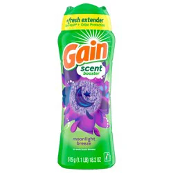 Gain In-Wash Laundry Scent Booster, Moonlight Breeze Scent, 18.2 OZ, Fresh Extender + Odor Protection