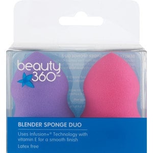 slide 1 of 1, Beauty 360 Blender Sponge Duo, 2 ct