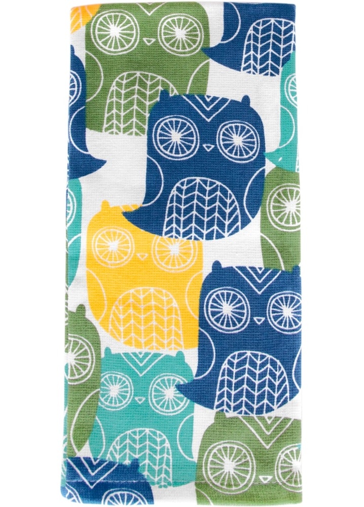 slide 1 of 1, Everyday Living Owls Kitchen Towel, 1 ct