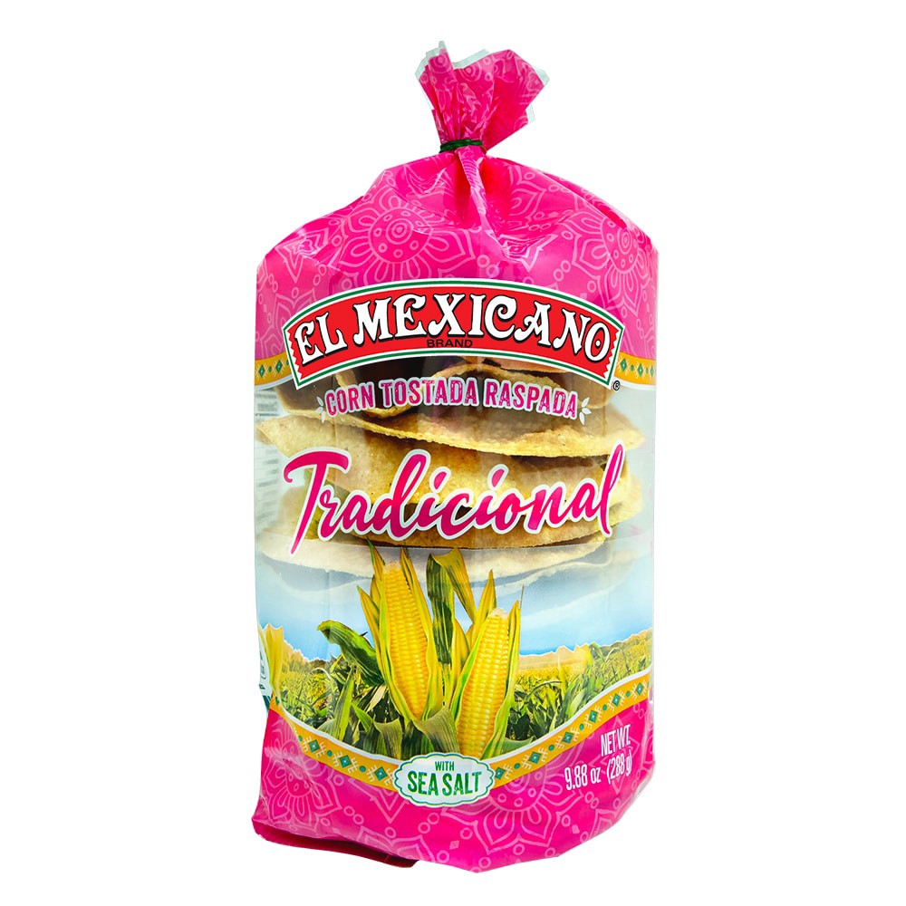 slide 3 of 5, El Mexicano Corn Tostada Raspada With Sea Salt Tradicional, 9.88 oz