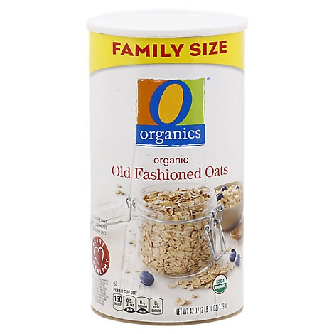 slide 1 of 1, O Organics Oatmeal Old Fashion Family Size, 42 oz