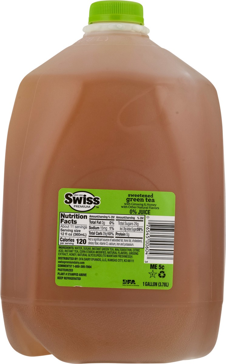 slide 10 of 13, Swiss Premium Sweetened Ginseng & Honey Green Tea - 1 gal, 1 gal