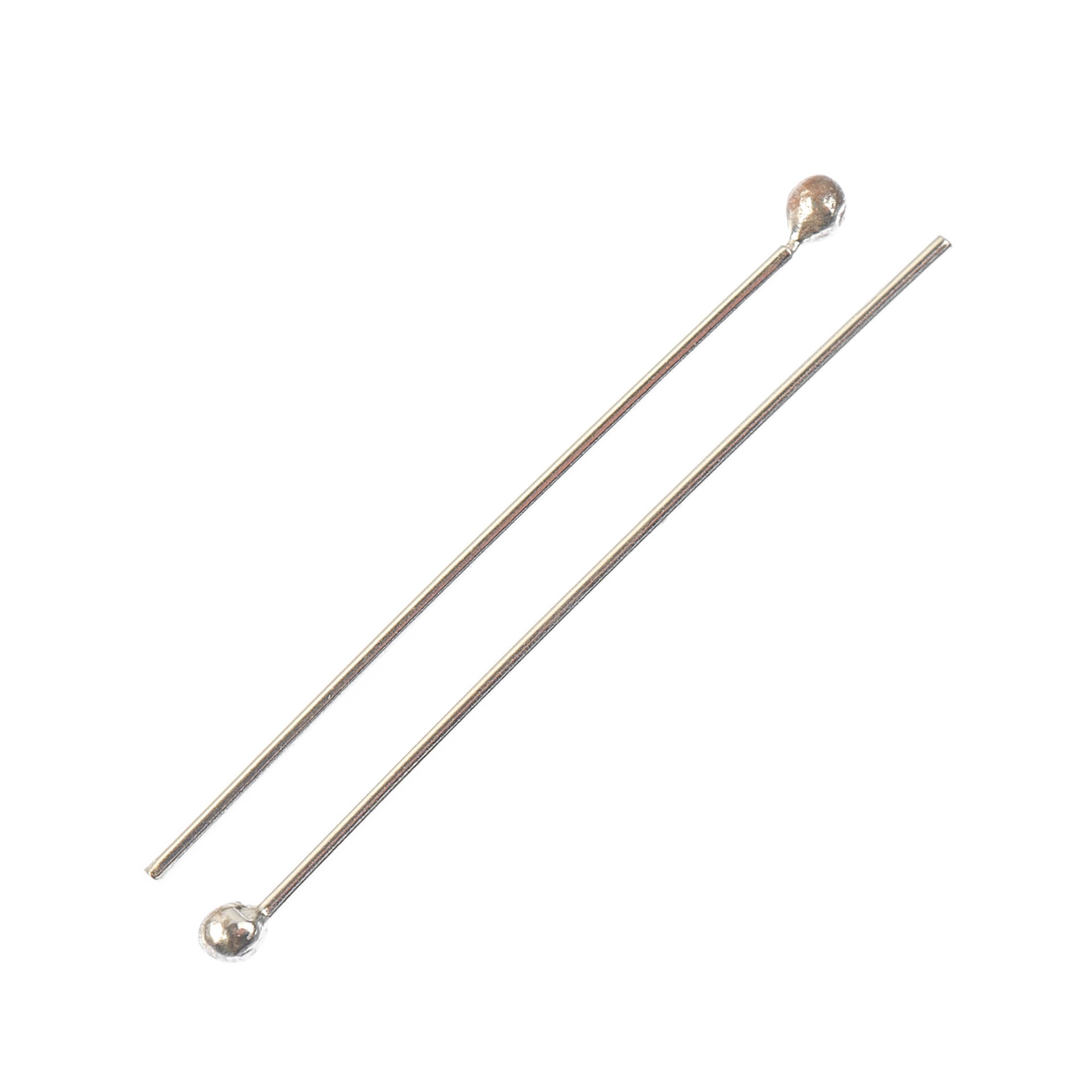slide 3 of 3, 1" Sterling Silver Ball Head Pins, 16ct. By Bead Landing, 16 ct