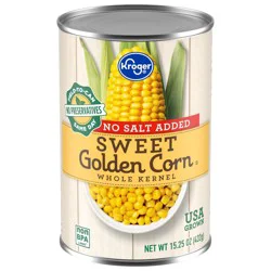 Kroger Whole Kernal Canned Golden Corn - 15.25 oz