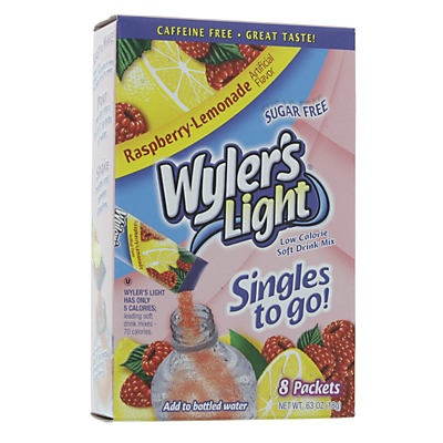 slide 1 of 1, Wyler's Light Singles to Go! Raspberry Lemonade Drink Mix - 8 ct, 8 ct