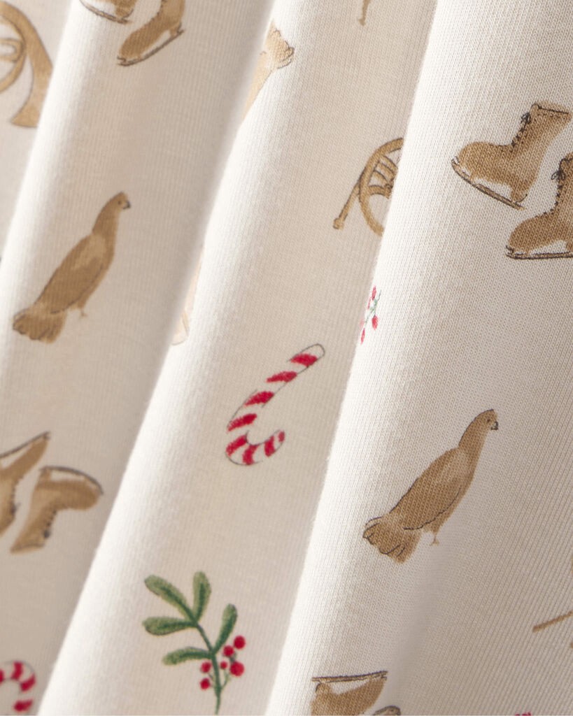 slide 2 of 3, Carter's Carters Toddler Festive Holiday PurelySoft Snug Fit 2-Piece Pajamas - Cream White 5T, 2 pc