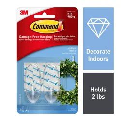 Command Medium Sized Decorative Hooks Clear