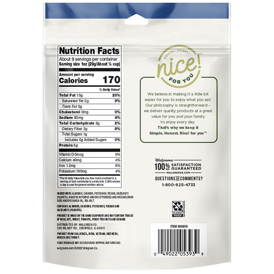 slide 4 of 5, Nice! Roasted & Salted Deluxe Mixed Nuts Sea Salt, 8.75 oz