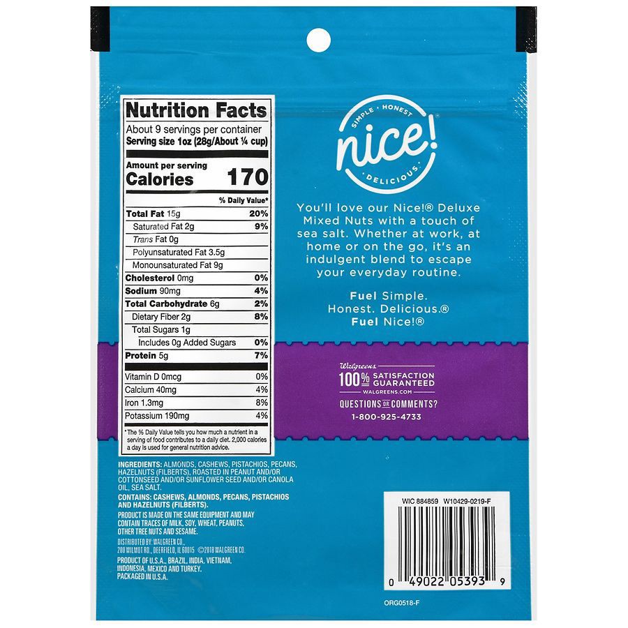 slide 5 of 5, Nice! Roasted & Salted Deluxe Mixed Nuts Sea Salt, 8.75 oz
