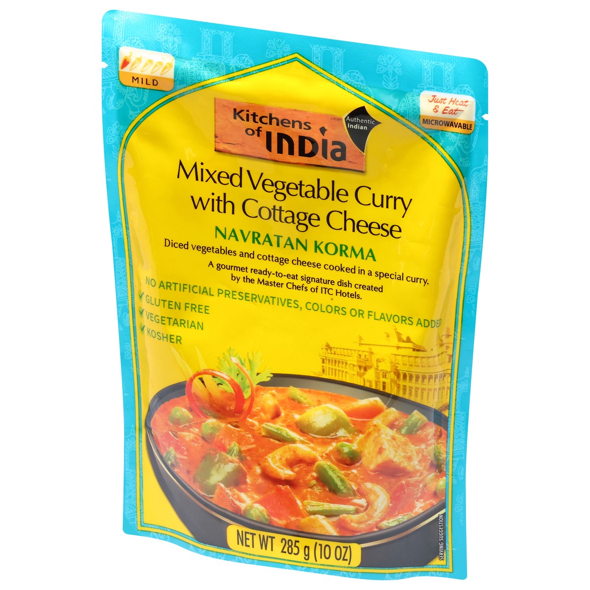 slide 7 of 13, Kitchens of India Mild Navratan Korma Mixed Vegetable Curry with Cottage Cheese 10 oz, 10 oz