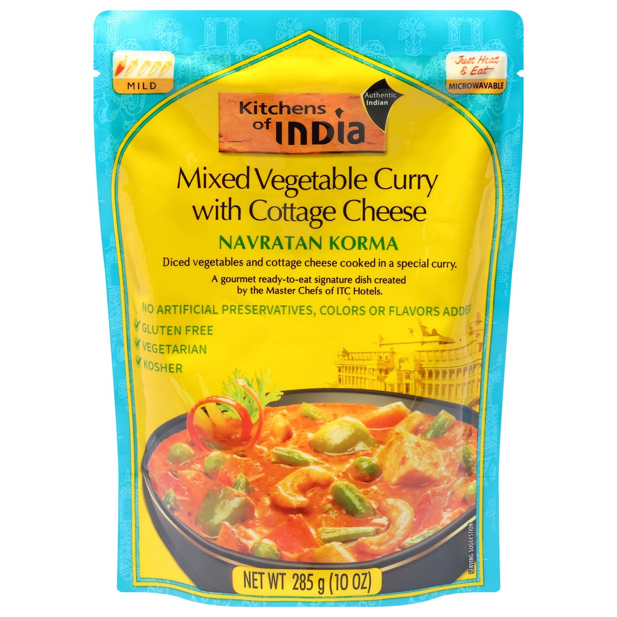 slide 4 of 13, Kitchens of India Mild Navratan Korma Mixed Vegetable Curry with Cottage Cheese 10 oz, 10 oz