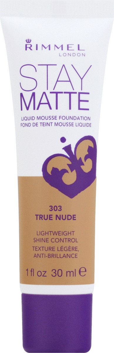 slide 6 of 12, Rimmel Stay Matte Liquid Mouse True Nude 303 Foundation 1 oz, 1 ct