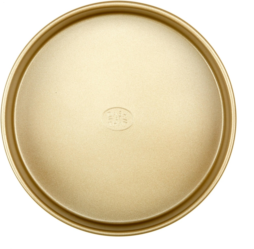 slide 1 of 1, Dash of That Round Cake Pan - Gold, 9 in x 9 in