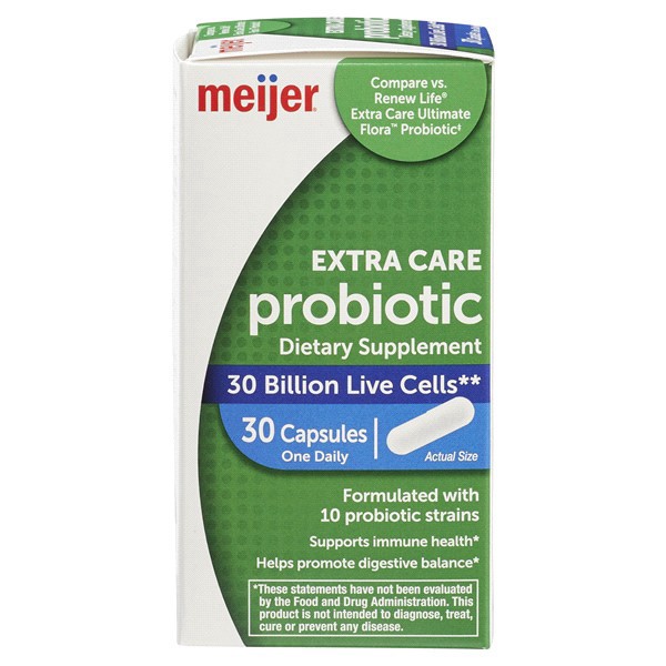 slide 12 of 29, Meijer Extra Care Probiotic Capsules, 30 ct