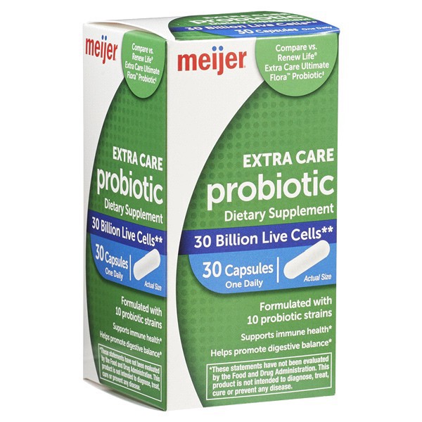 slide 4 of 29, Meijer Extra Care Probiotic Capsules, 30 ct