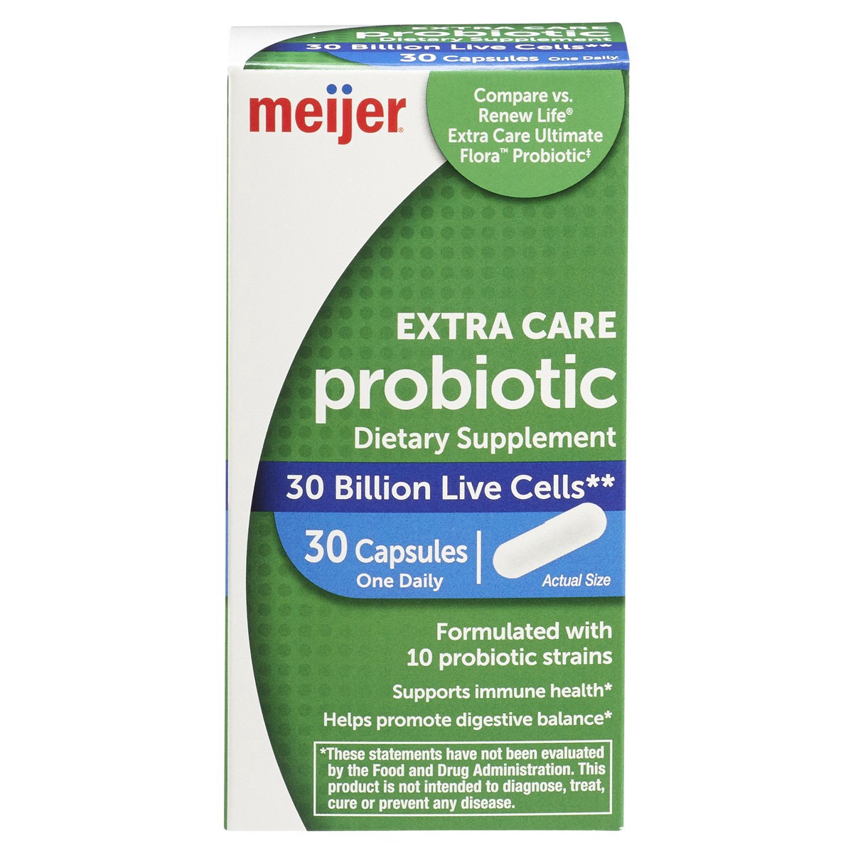 slide 1 of 29, Meijer Extra Care Probiotic Capsules, 30 ct