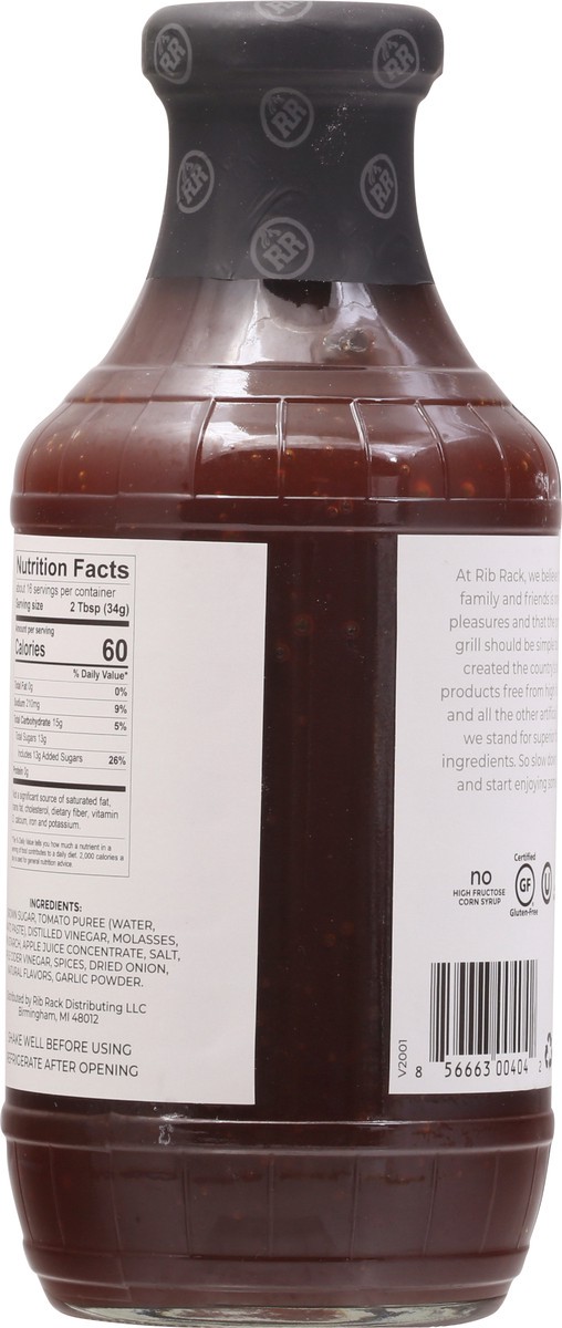slide 3 of 9, Rib Rack Campfire Cider Bbq Sauce, 19 oz