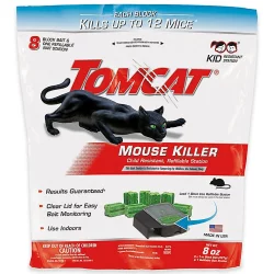 Tomcat Tier 3 Refillable Mouse Bait Station with 8 Refills