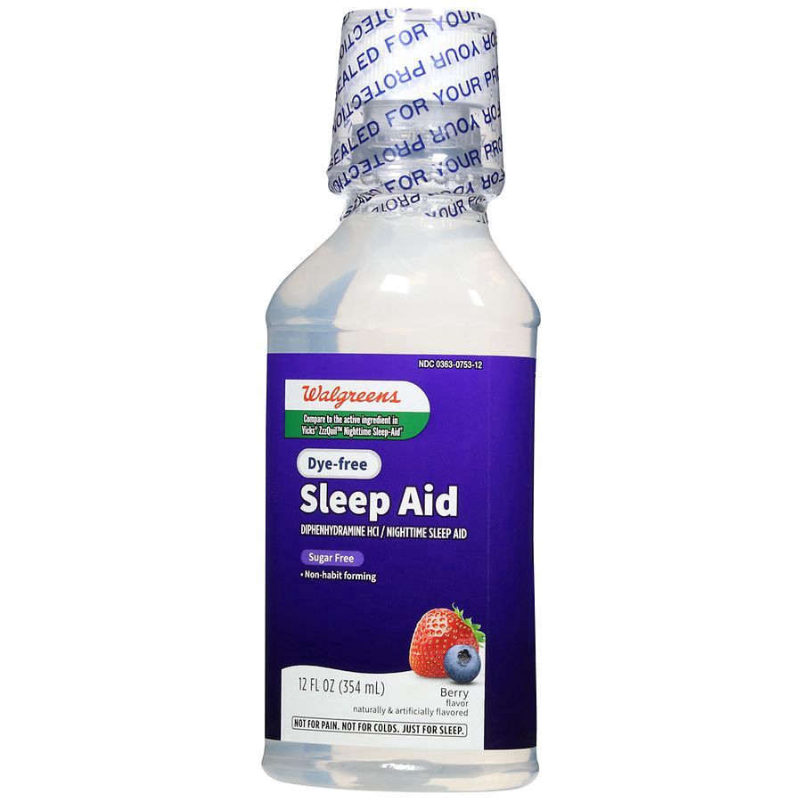 slide 4 of 4, Walgreens Dye-Free Berry Flavored Wal-Sleep Z Sleep Aid, 12 fl oz