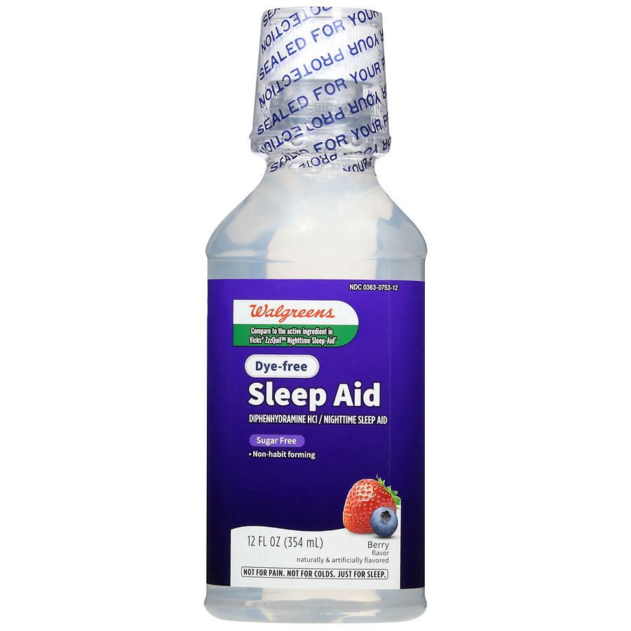 slide 1 of 4, Walgreens Dye-Free Berry Flavored Wal-Sleep Z Sleep Aid, 12 fl oz