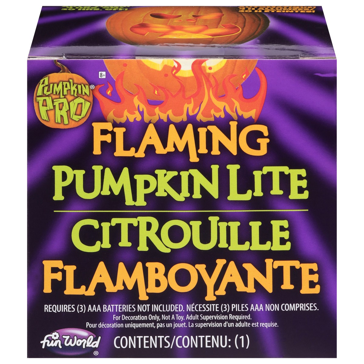 slide 1 of 9, Pumpkin Pro Flaming Pumpkin Lite 1 ea, 1 ct