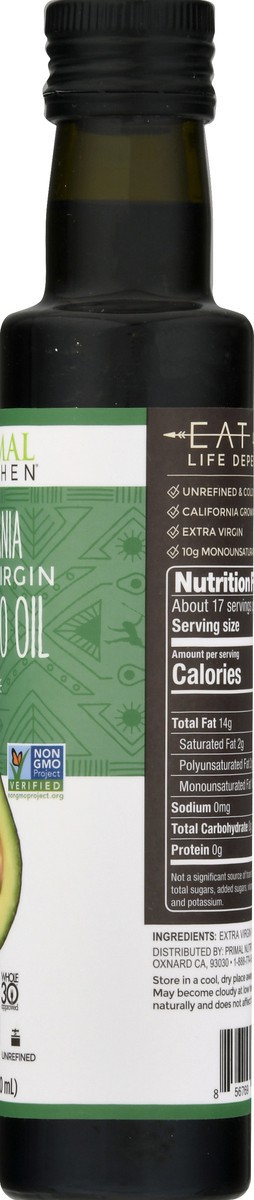 slide 8 of 9, Primal Kitchen Oil Avocado Extra Virgin, 8.5 oz