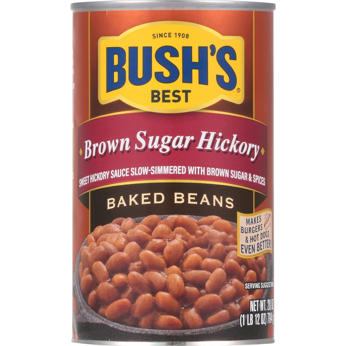slide 6 of 9, Bush's Brown Sugar Hickory Baked Beans 28 oz, 28 oz
