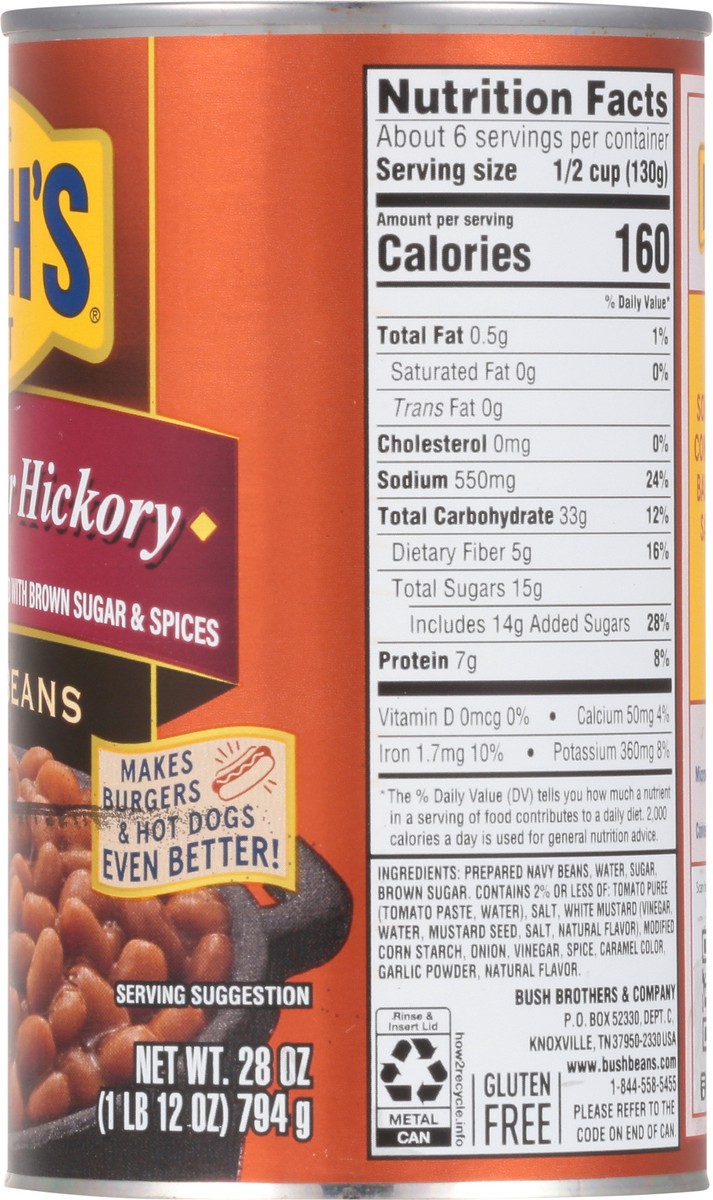 slide 8 of 9, Bush's Brown Sugar Hickory Baked Beans 28 oz, 28 oz