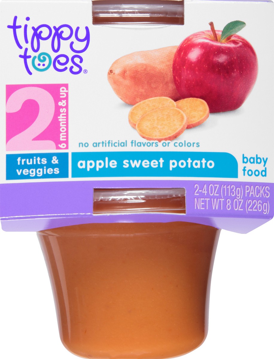 slide 12 of 12, Tippy Toes Fruits & Veggies Apple Sweet Potato Baby Food, 2 ct; 4 oz