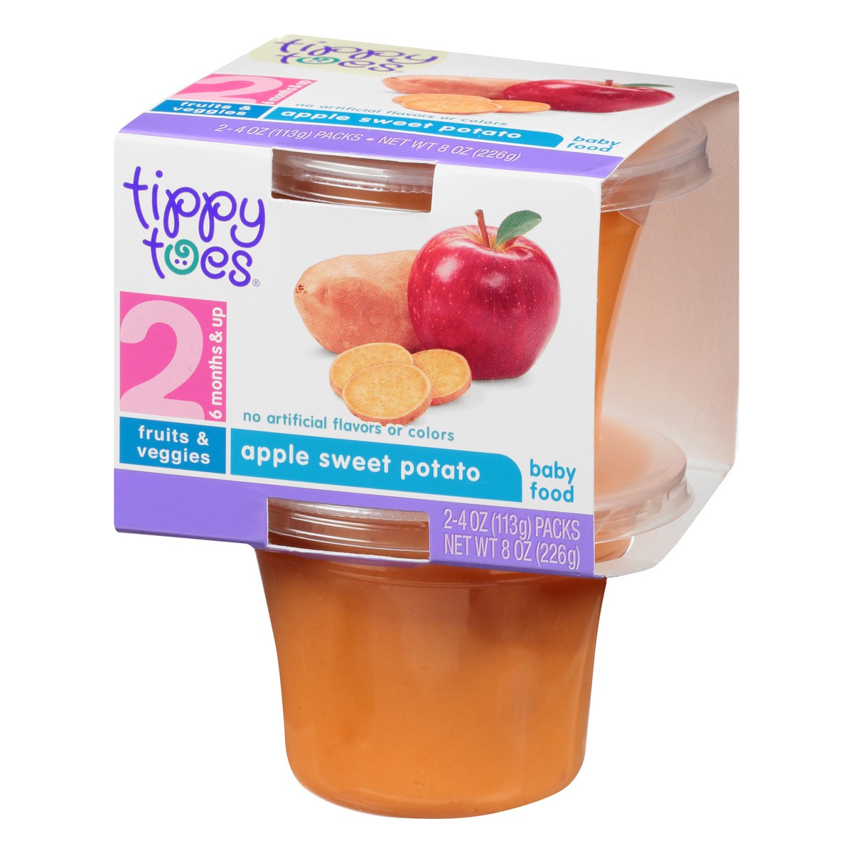 slide 9 of 12, Tippy Toes Fruits & Veggies Apple Sweet Potato Baby Food, 2 ct; 4 oz