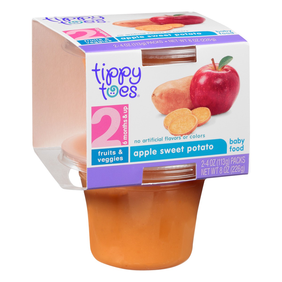 slide 5 of 12, Tippy Toes Fruits & Veggies Apple Sweet Potato Baby Food, 2 ct; 4 oz