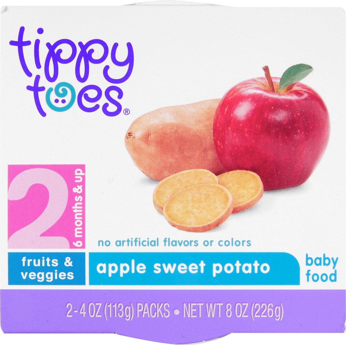 slide 11 of 12, Tippy Toes Fruits & Veggies Apple Sweet Potato Baby Food, 2 ct; 4 oz