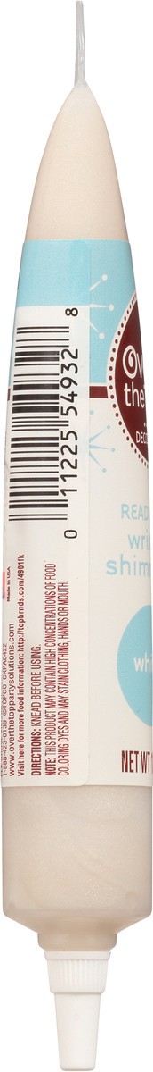 slide 3 of 14, Over The Top Decorating White Write-On Shimmer Gel 1.5 oz, 1.5 oz
