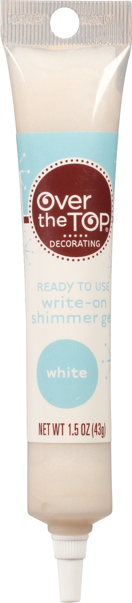 slide 8 of 10, Over The Top Twinkle White Write-on Gel, 1.5 oz