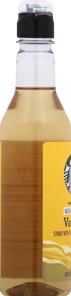 slide 2 of 6, Starbucks Naturally Flavored Vanilla Coffee Syrup, 1 bottle of 12.7 fl. oz. (360 mL), 12.17 oz