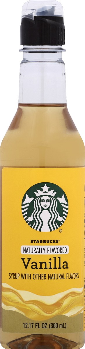 slide 5 of 6, Starbucks Naturally Flavored Vanilla Coffee Syrup, 1 bottle of 12.7 fl. oz. (360 mL), 12.17 oz