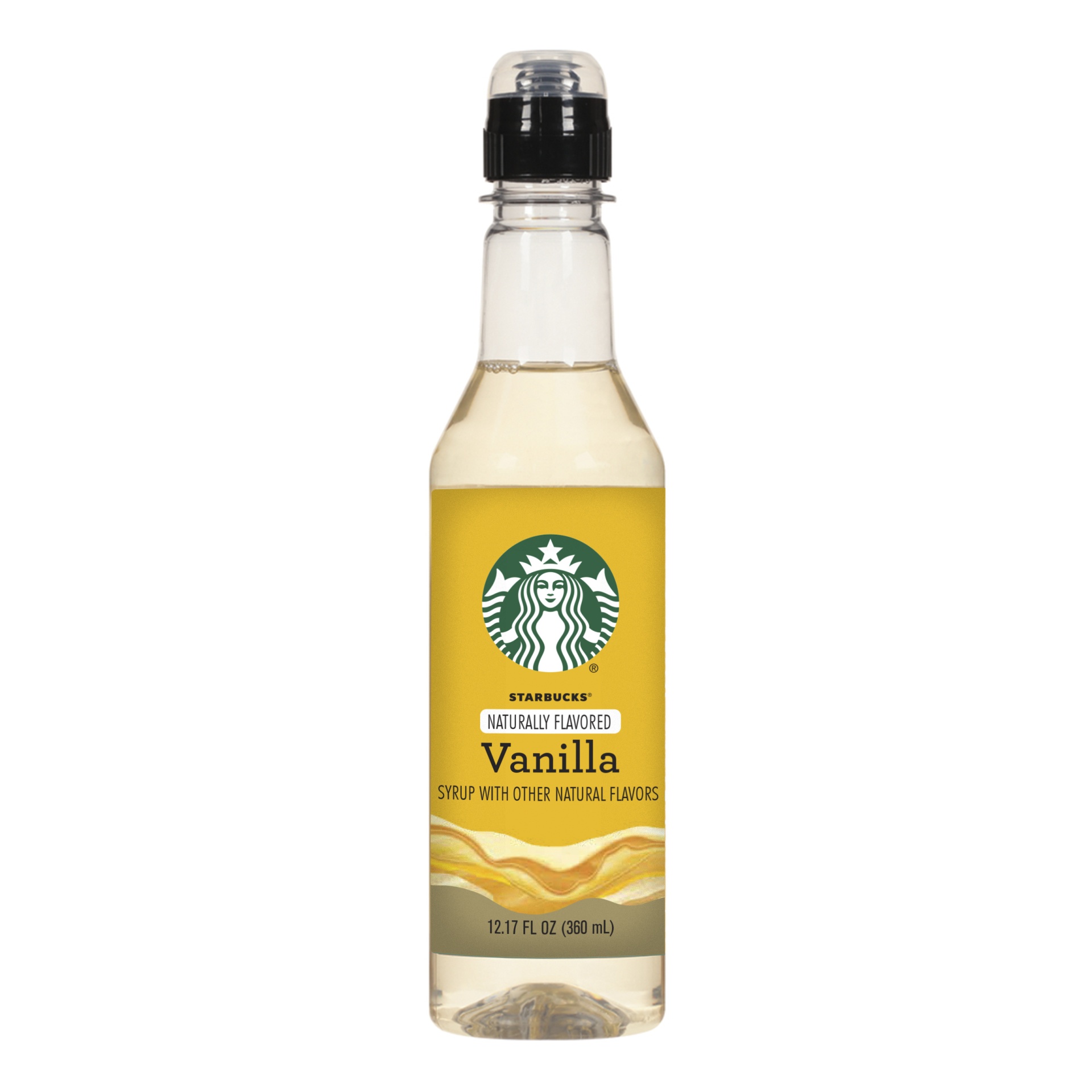 slide 1 of 6, Starbucks Naturally Flavored Vanilla Coffee Syrup, 1 bottle of 12.7 fl. oz. (360 mL), 12.17 oz