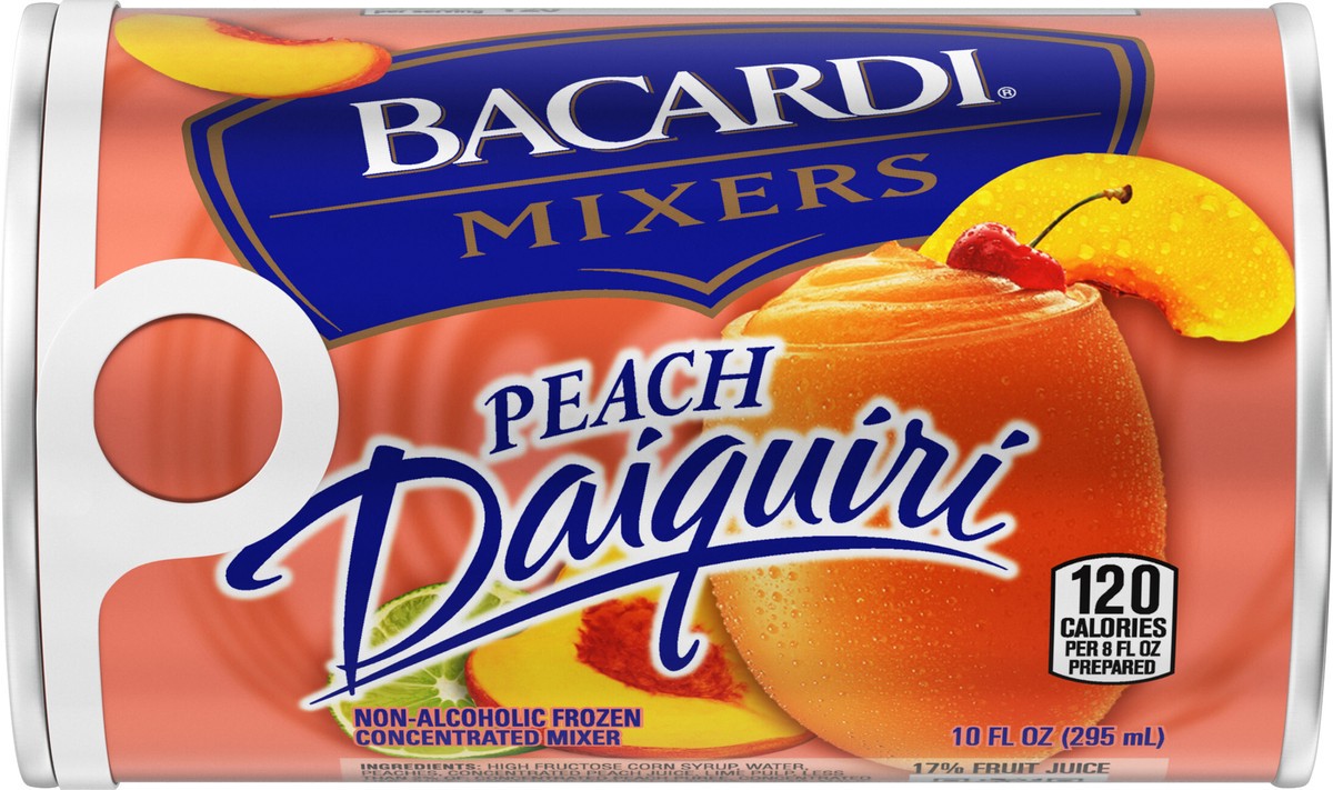 slide 3 of 9, Bacardi Mixer Peach Daiquiri Can- 10 fl oz, 10 oz