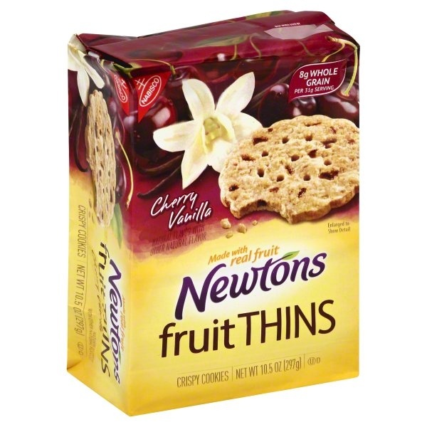 slide 1 of 1, Nabisco Newtons Fruit Thins Cherry Vanilla Crispy Cookies, 10.5 oz