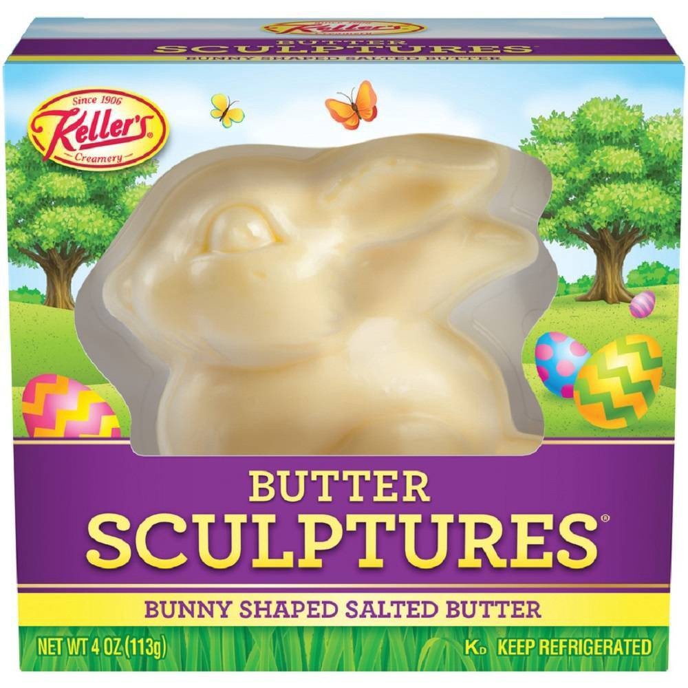 slide 1 of 3, Keller's Butter Bunny Sculpture, 4 oz