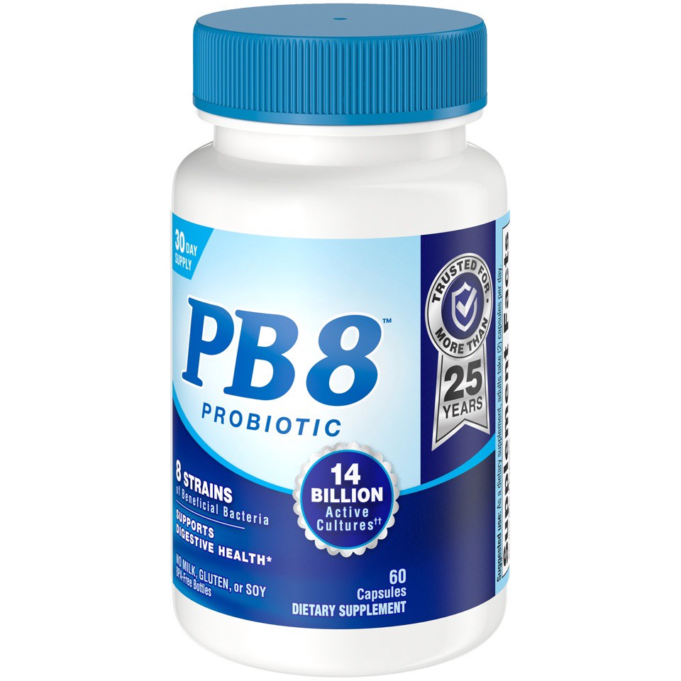 slide 4 of 4, Nutrition Now PB8 Dietary Supplement Capsules Original Formula Pro-Biotic - 60 Count, 60 ct