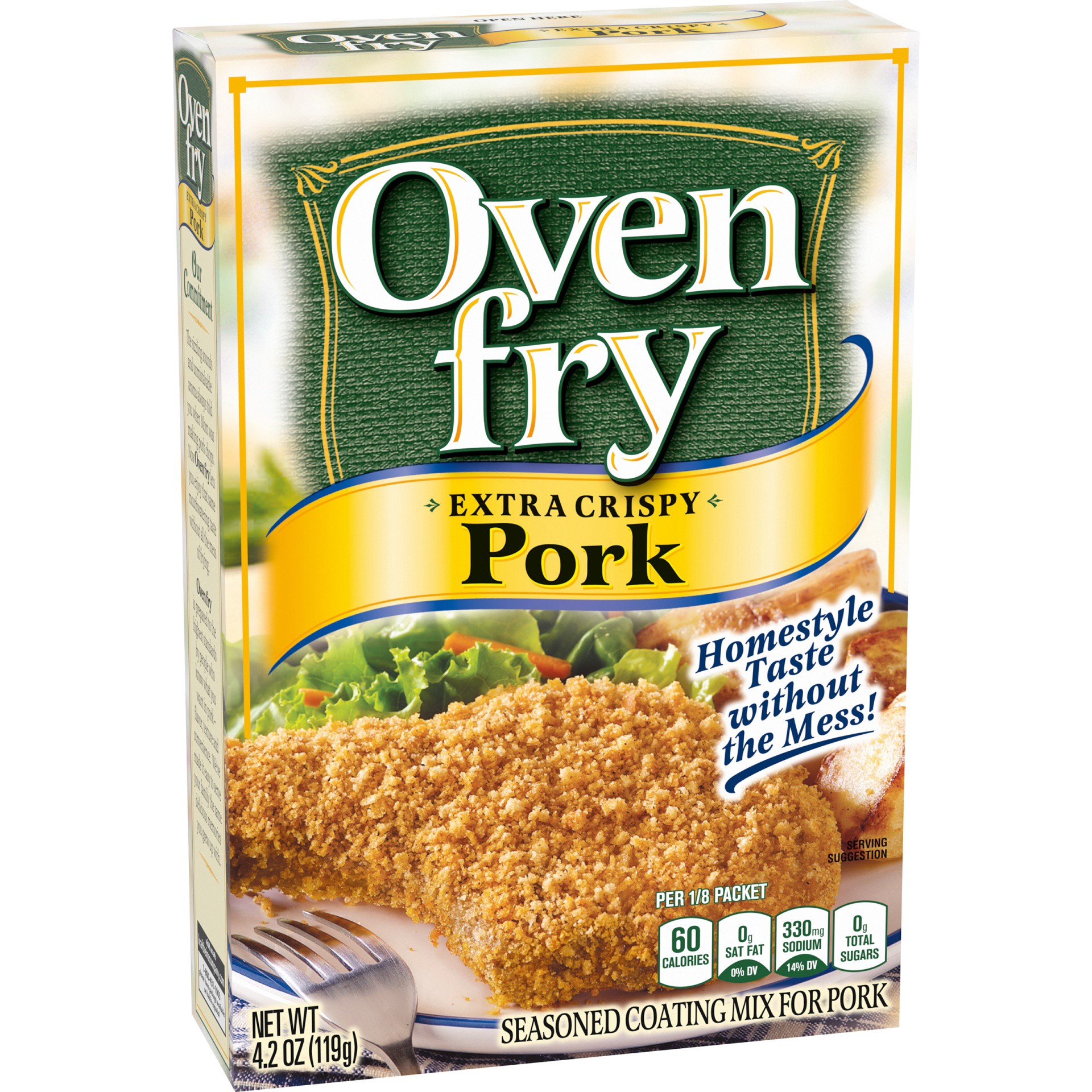 slide 4 of 9, Oven Fry Pork, 4.2 oz