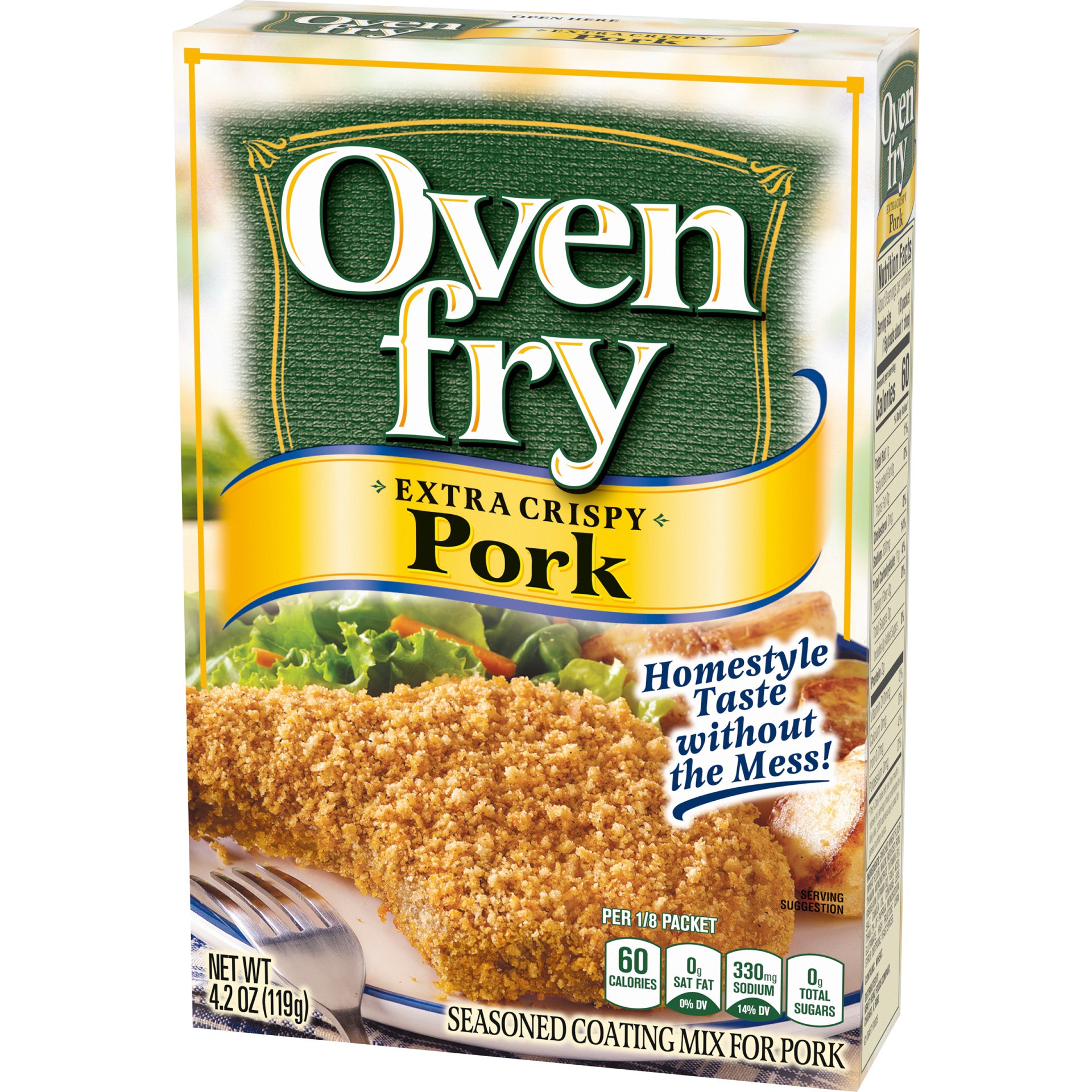 slide 2 of 9, Oven Fry Pork, 4.2 oz