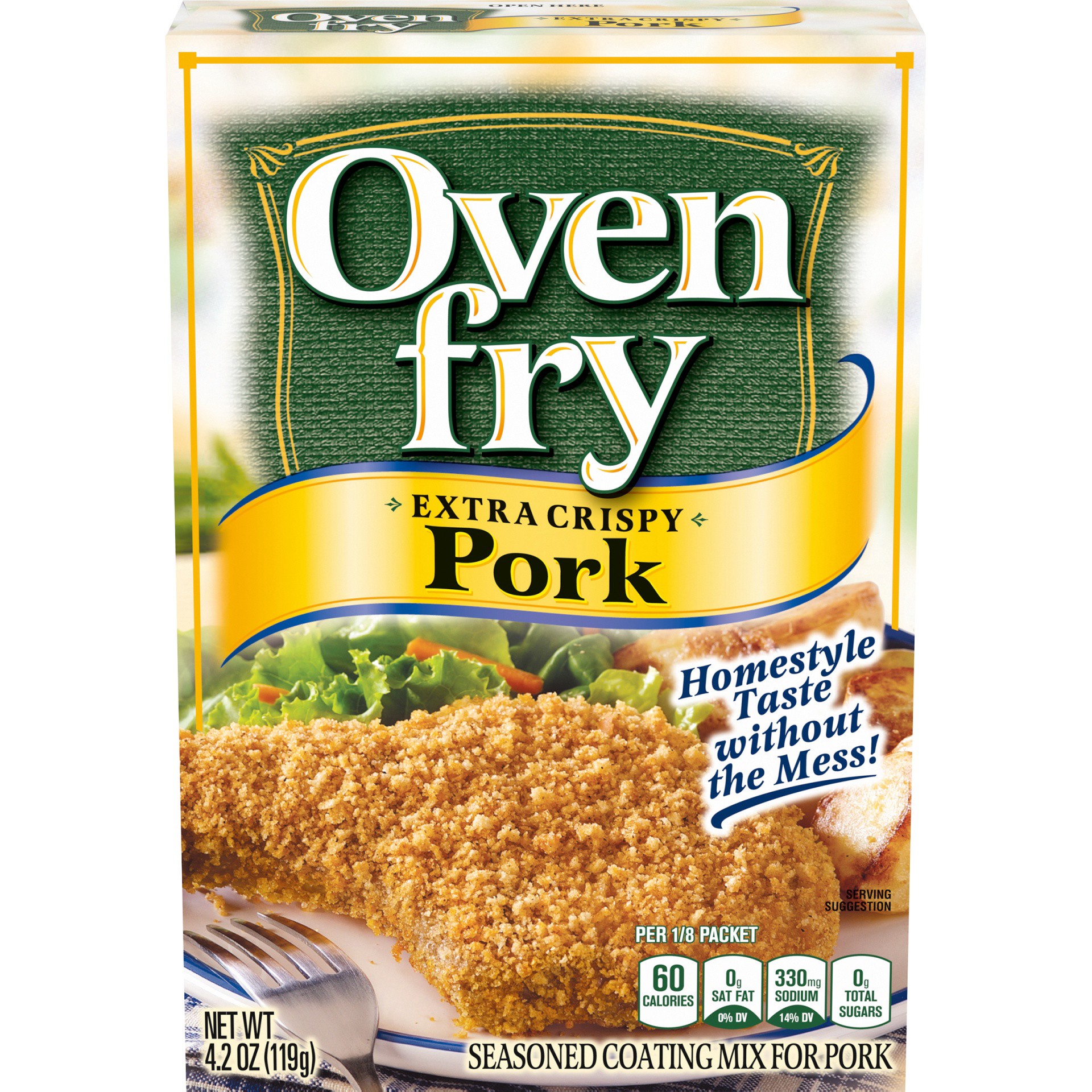 slide 1 of 9, Oven Fry Pork, 4.2 oz