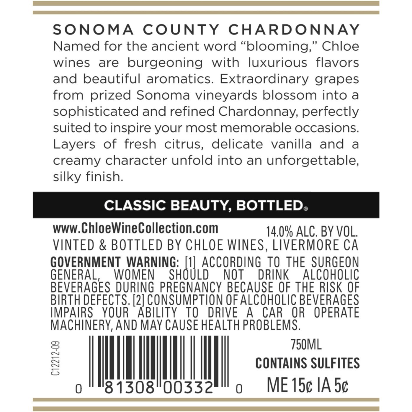 slide 9 of 15, Chloe Chardonnay, White Wine, Monterey County, California 2022, 1 ct, 750ml Bottle, 750 ml