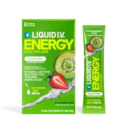 Liquid I.V. Energy Multiplier Sugar-Free - Strawberry Kiwi - 6 ct