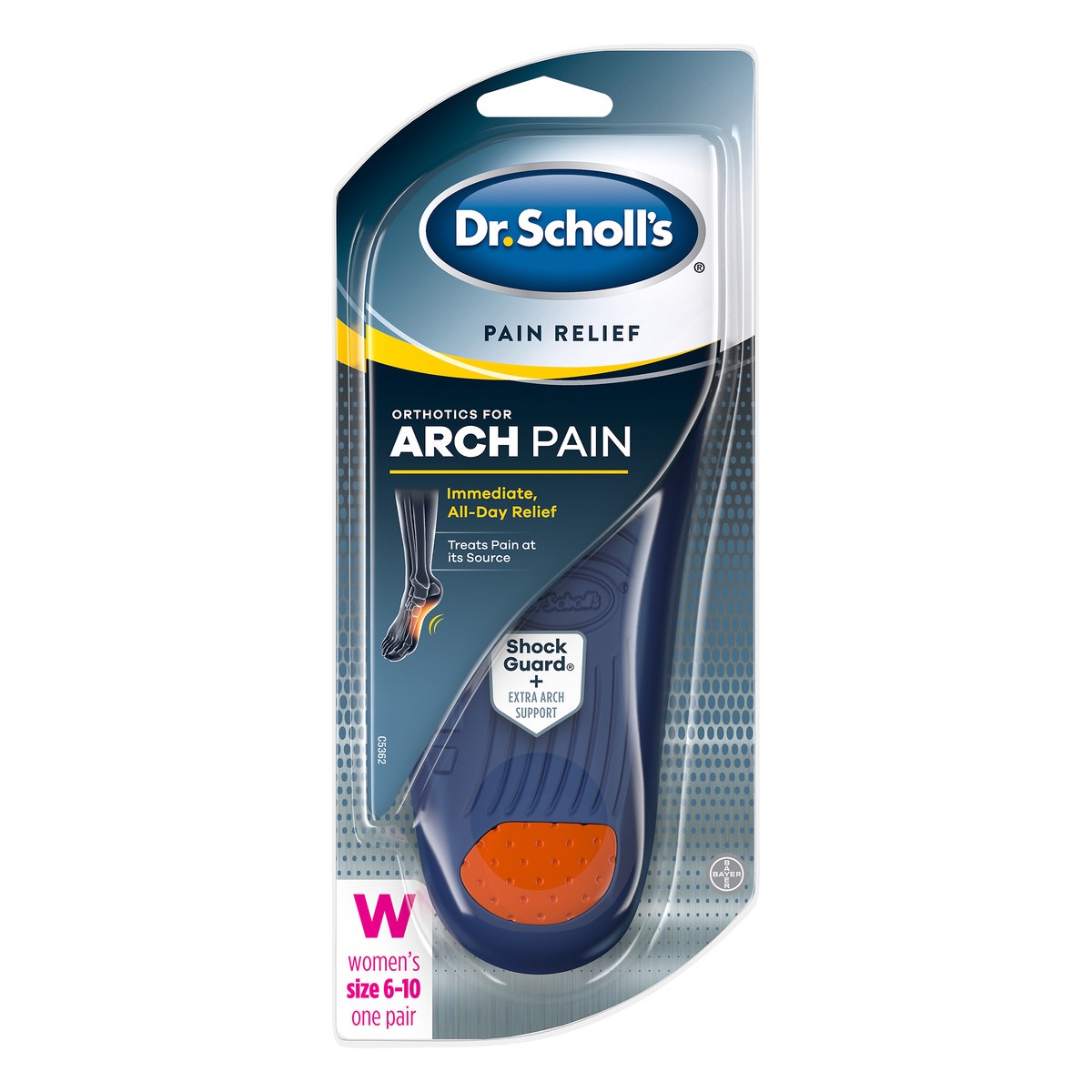 slide 1 of 3, Dr. Scholl's Womens Size 6-10 For Arch Pain Orthotics 1 ea, 1 pair