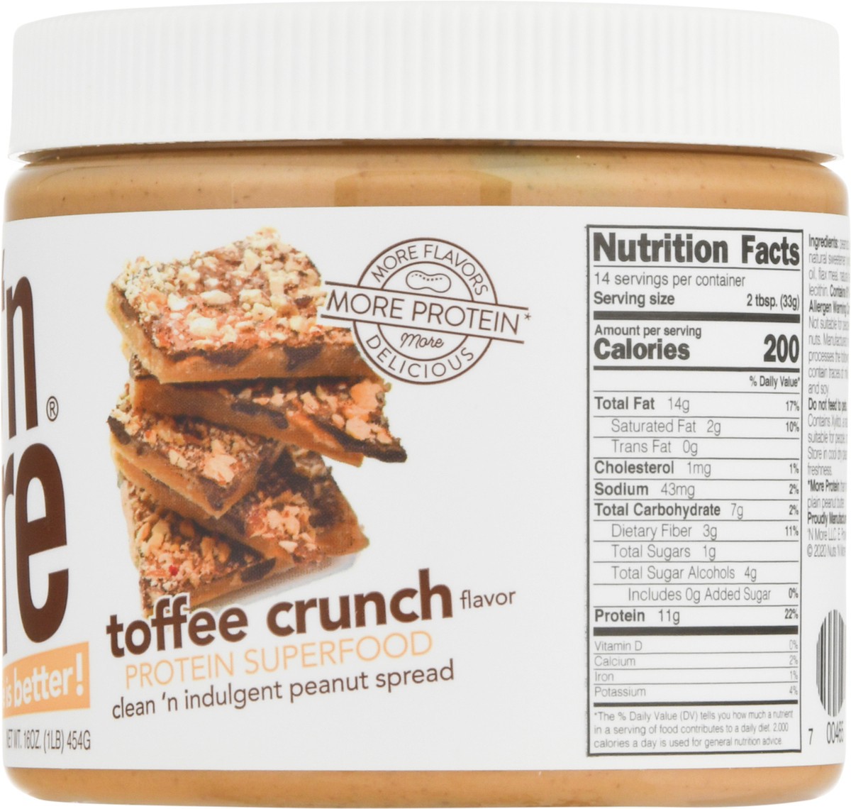 slide 3 of 13, Nuts N More Toffee Crunch Protein Superfood 16 oz, 16 oz